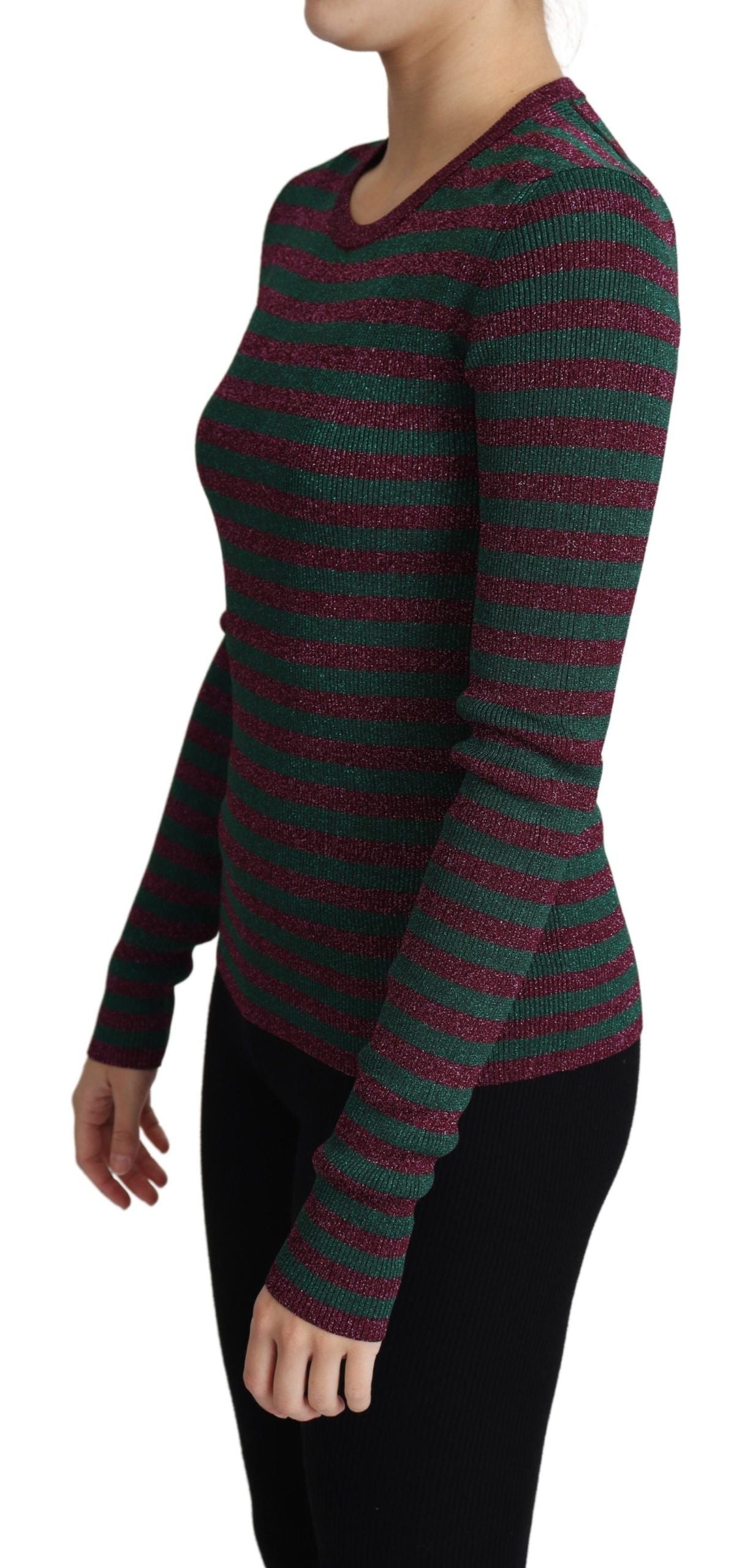 Dolce & Gabbana Pullover mit Rundhalsausschnitt und mehrfarbigen Streifen