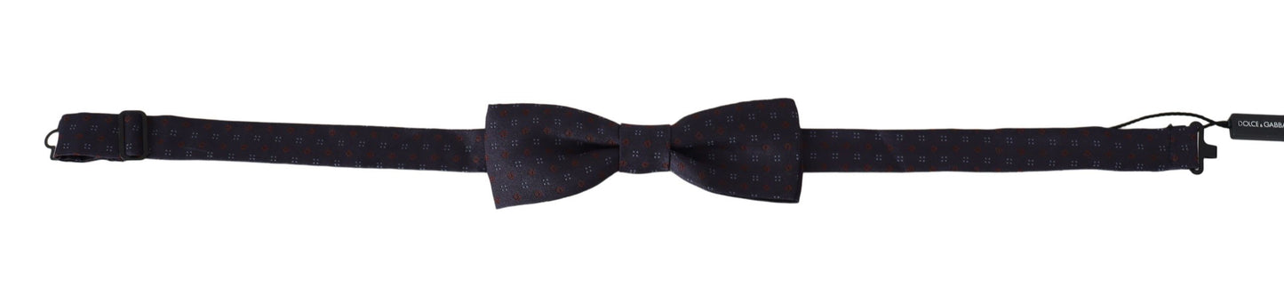 Dolce & Gabbana – Verstellbare Papillon-Fliege aus Seide mit grauem Muster