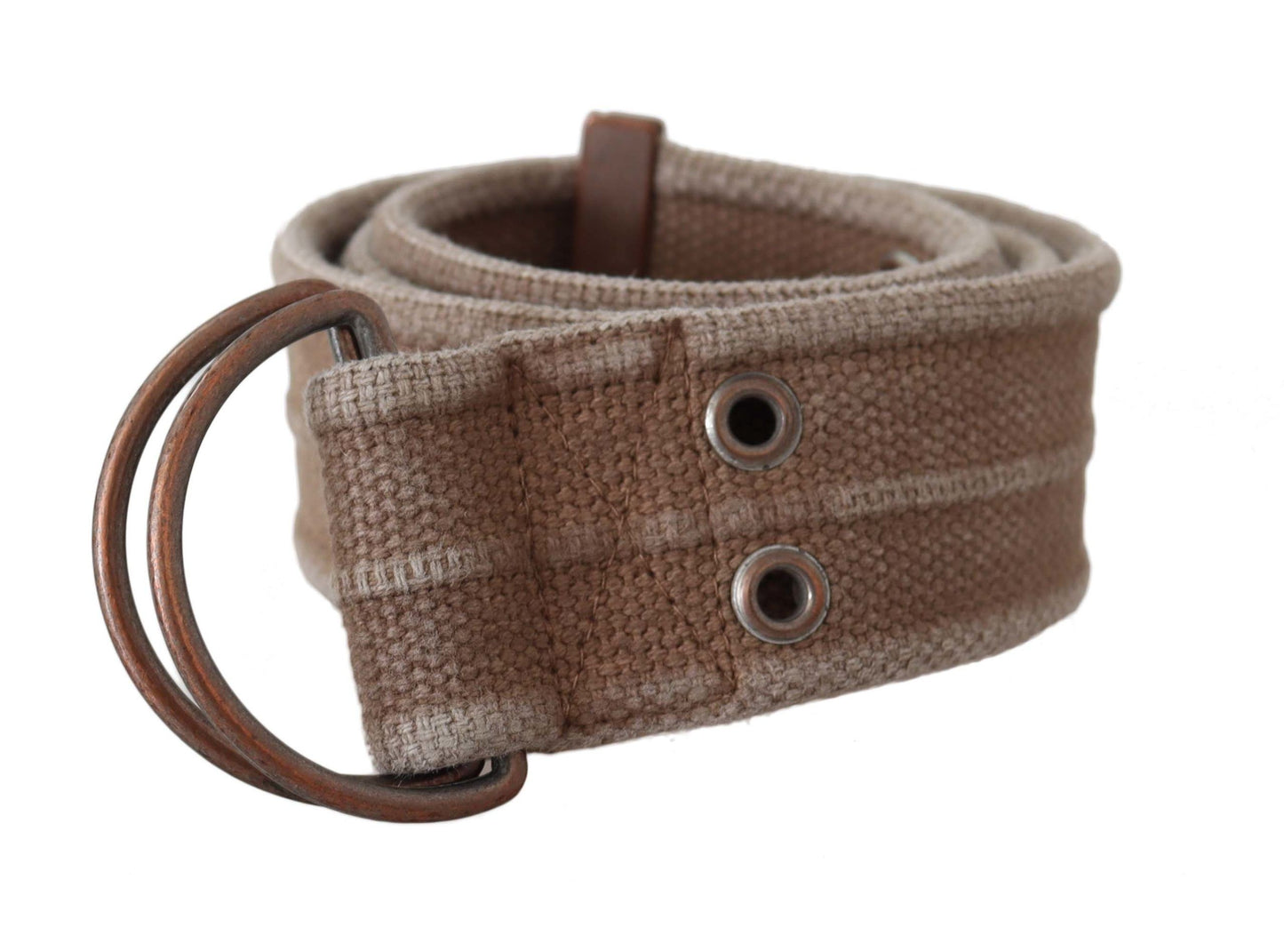 Dolce & Gabbana Beige Leder Logo Gürtel Sling Cintura Schnalle