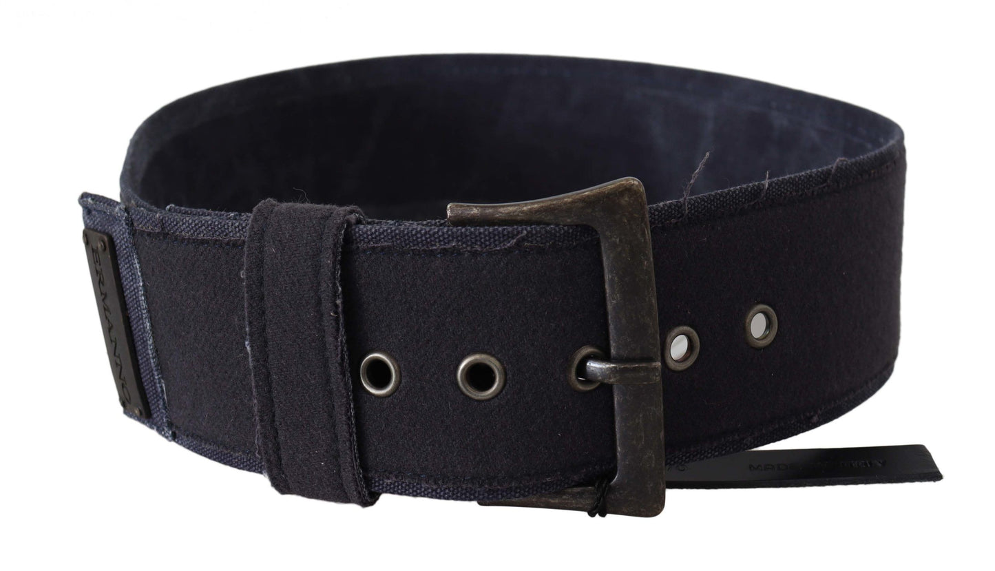 Ermanno Scervino – Luxus-Taillengürtel aus schwarzem Leder mit breiter Schnalle
