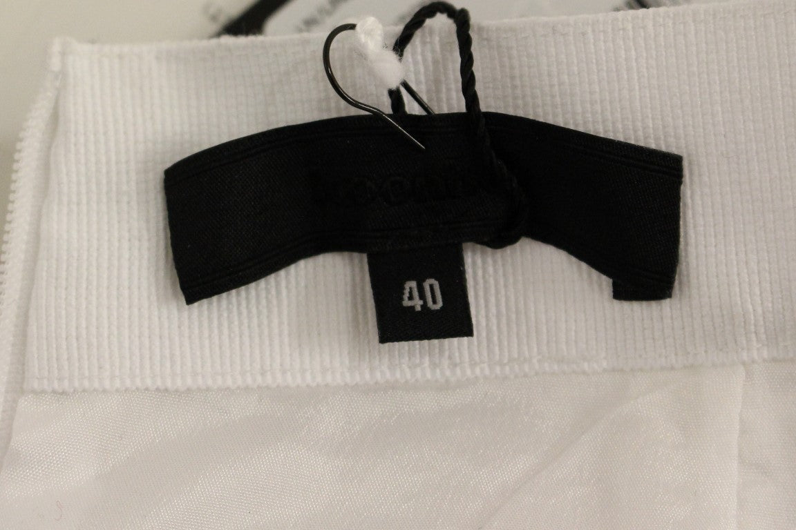 Koonhor – Gerader Bleistiftrock mit Pailletten in Weiß