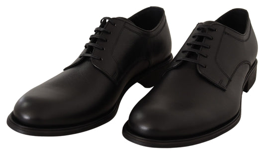 Dolce & Gabbana – Formelle Derby-Schuhe aus schwarzem Leder für Herren
