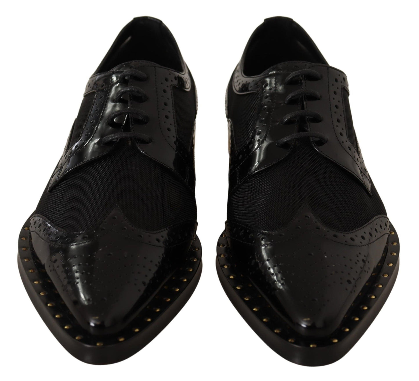Dolce & Gabbana – Broques aus transparentem Leder in Schwarz