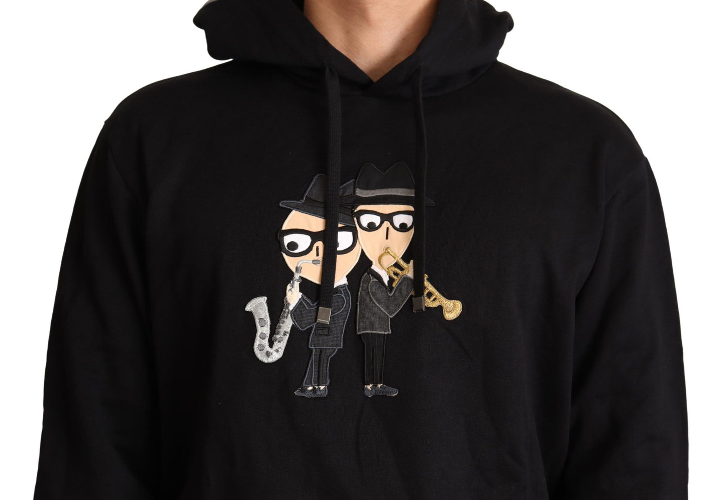 Dolce & Gabbana – Schwarzer Kapuzenpullover aus Baumwolle #dgfamily