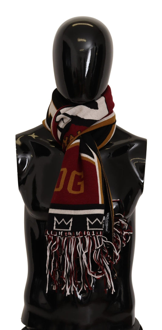 Dolce & Gabbana – Mehrfarbiger DG King-Schal aus Wollstrick