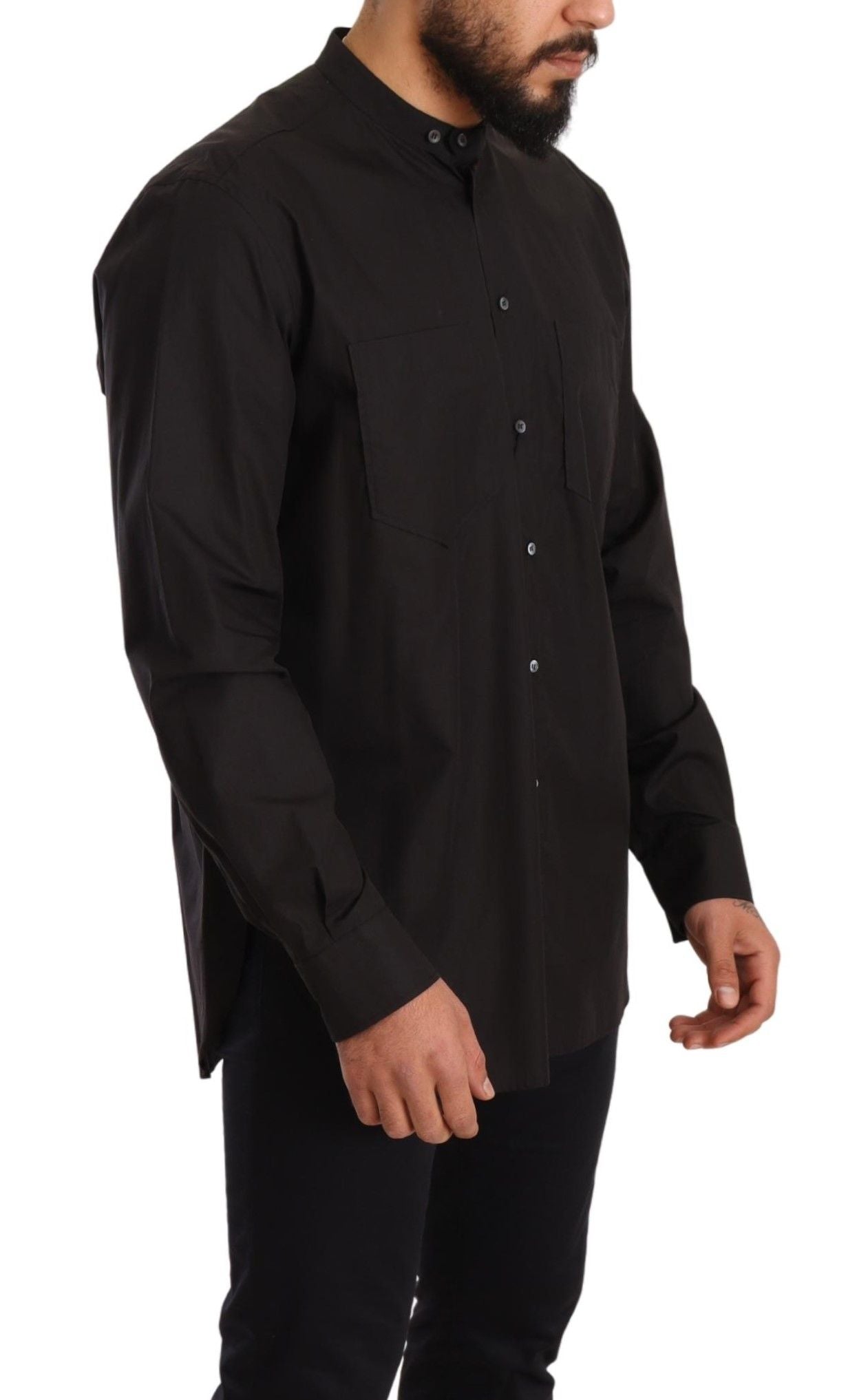 Dolce & Gabbana – Schwarzes, formelles Hemd aus 100 % Baumwolle