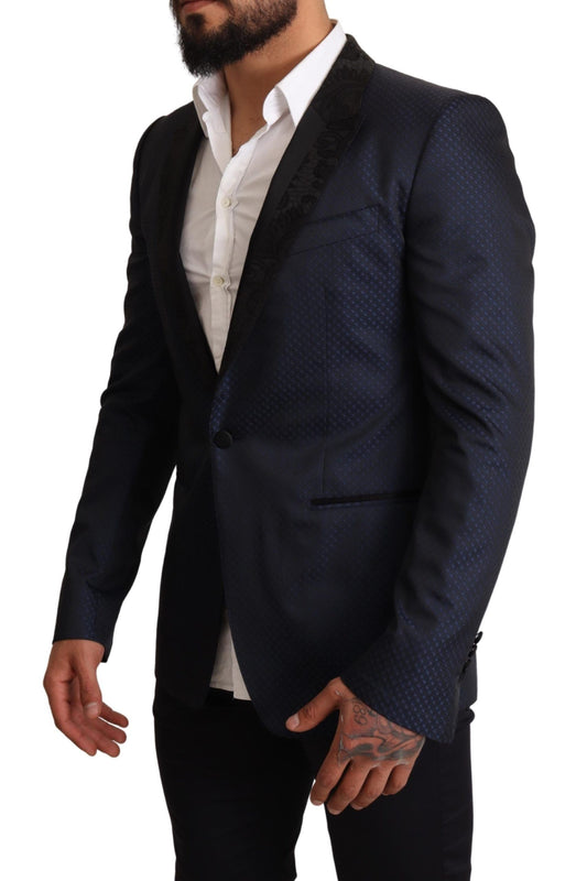 Dolce & Gabbana – Slim Fit MARTINI-Blazerjacke aus blauer Wolle