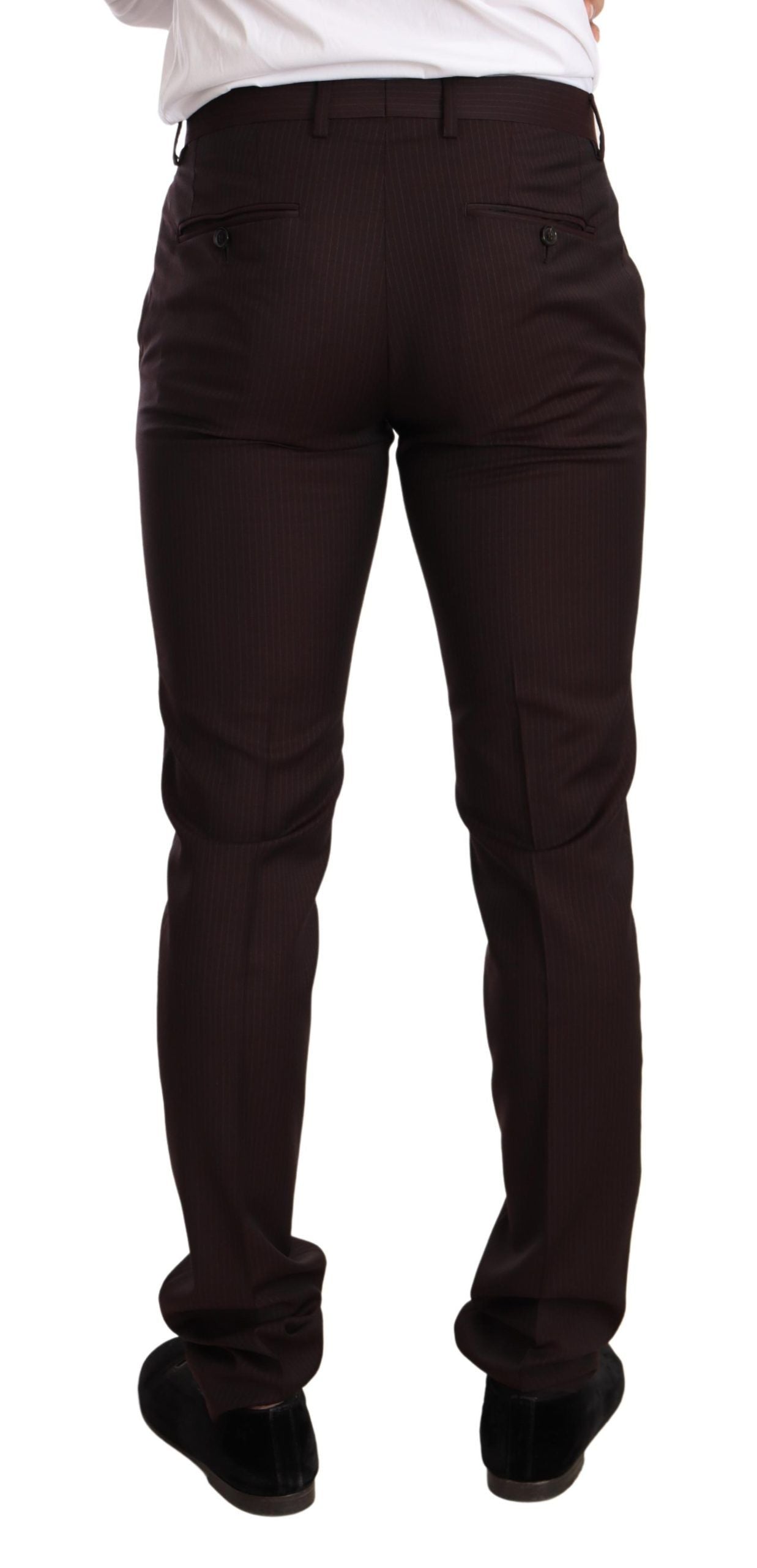 Dolce & Gabbana Bordeauxfarbener MARTINI Slim Fit-Anzug aus Wolle