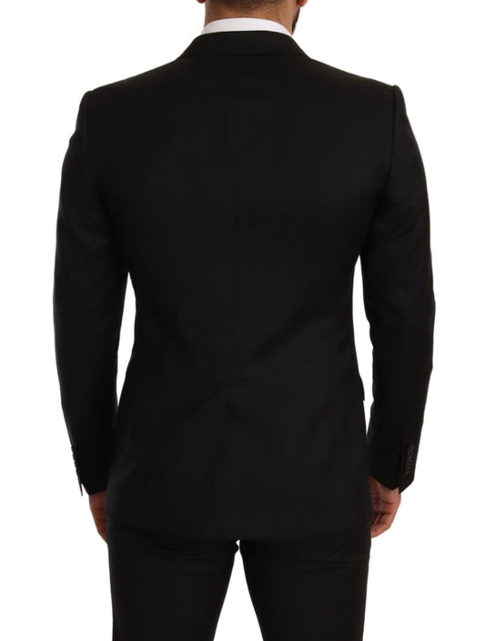 Dolce & Gabbana – Schwarz karierter MARTINI SLIM FIT-Zweiteiler