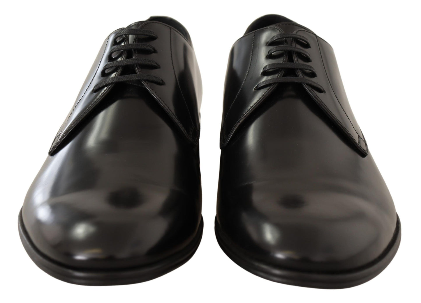Dolce & Gabbana – Derby-Schuhe aus schwarzem Leder mit Schnürung für Herren