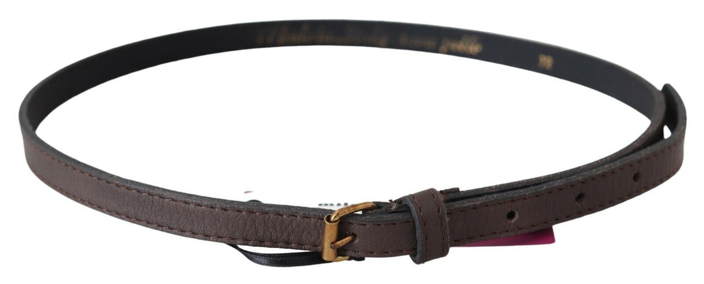 MILA SCHÖN Braun Echtleder Skinny Fashion Dark