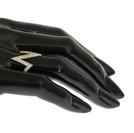 Nialaya Silberner authentischer transparenter Damenring