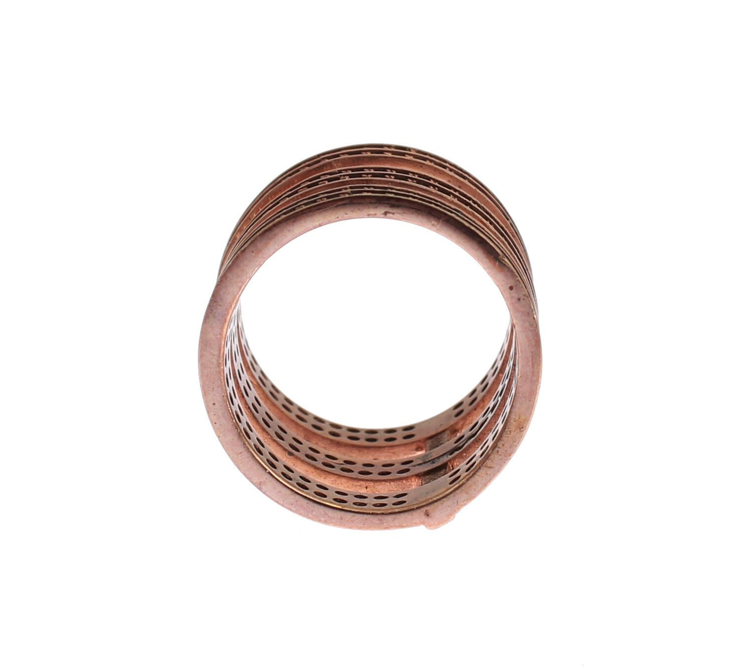 Nialaya Gold 925 Silber Klarer CZ Rosa Ring