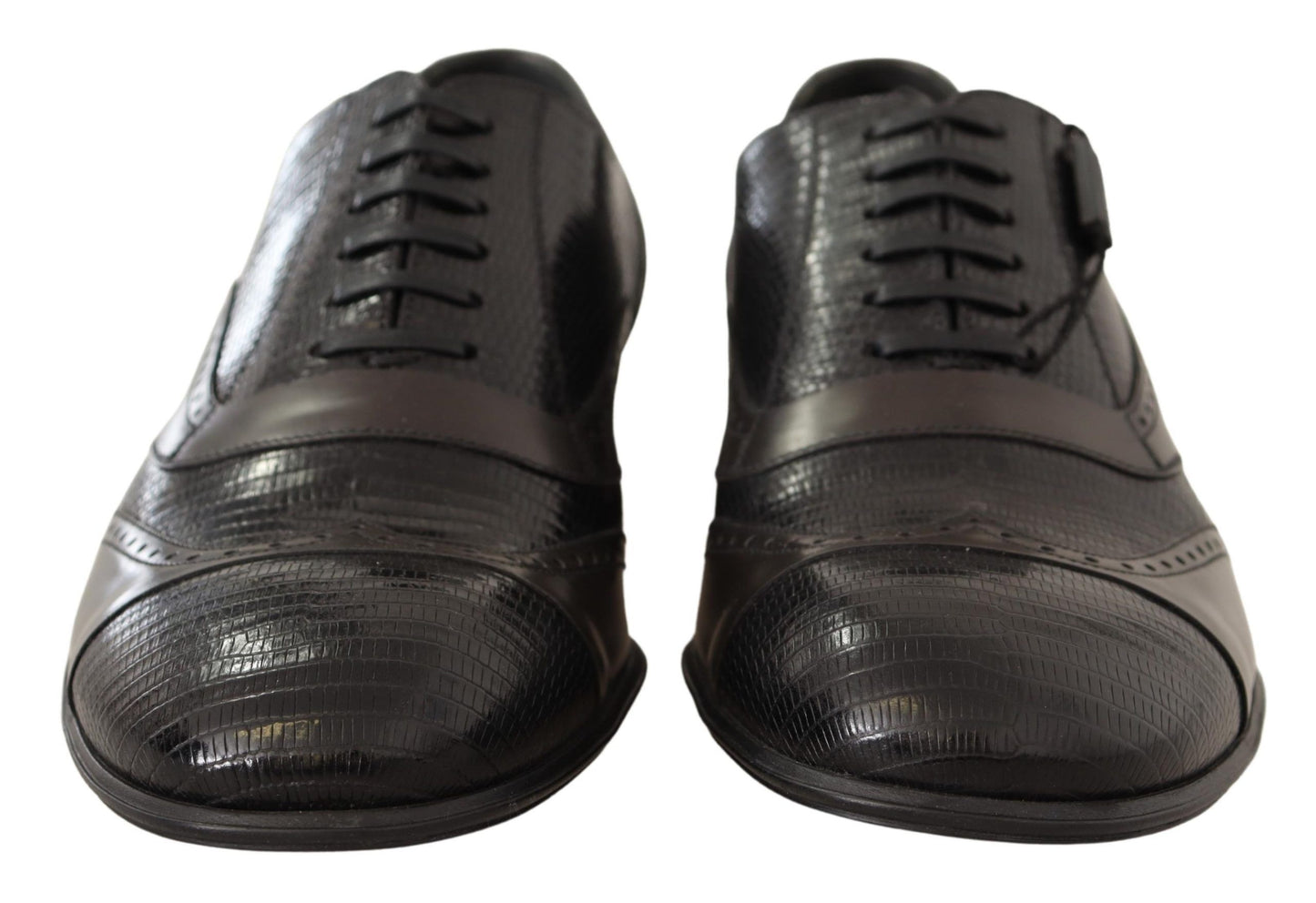 Dolce & Gabbana – Oxford-Schuhe aus braunem Eidechsenleder