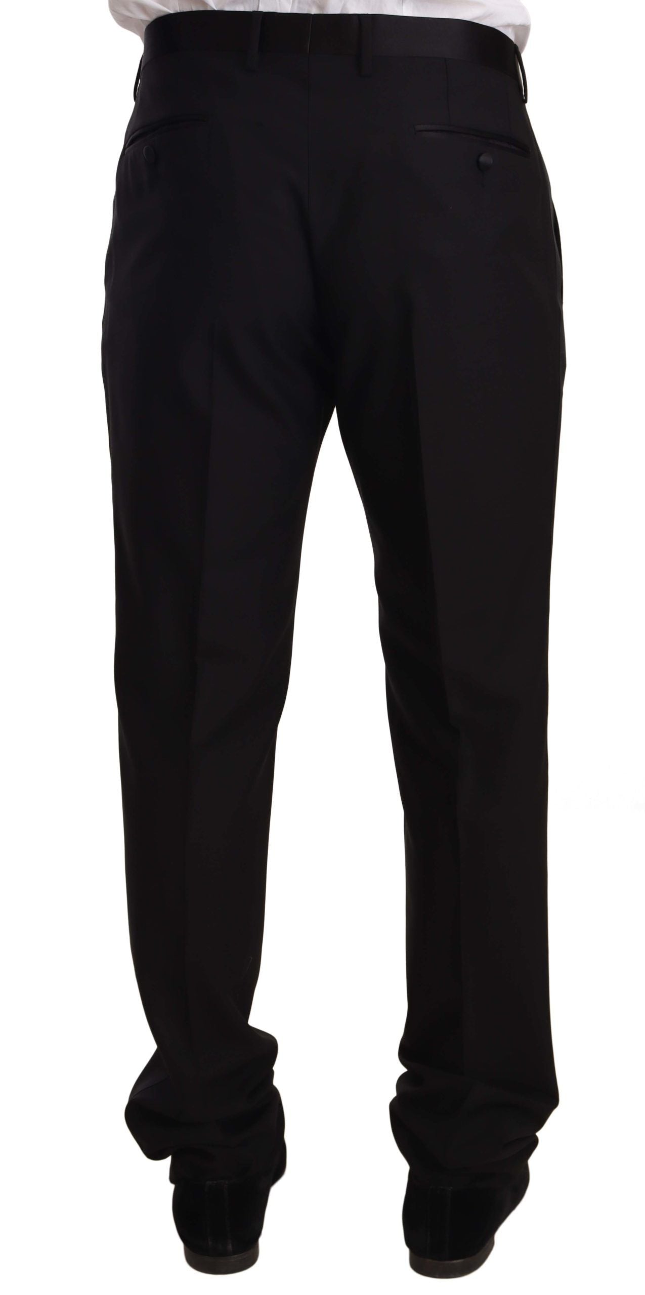 Dolce & Gabbana – Schwarze Smokinghose aus Wolle