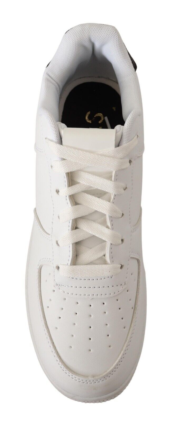SIGNS Weiße Leder Perforierte Schnürschuhe Casual Herrenschuhe
