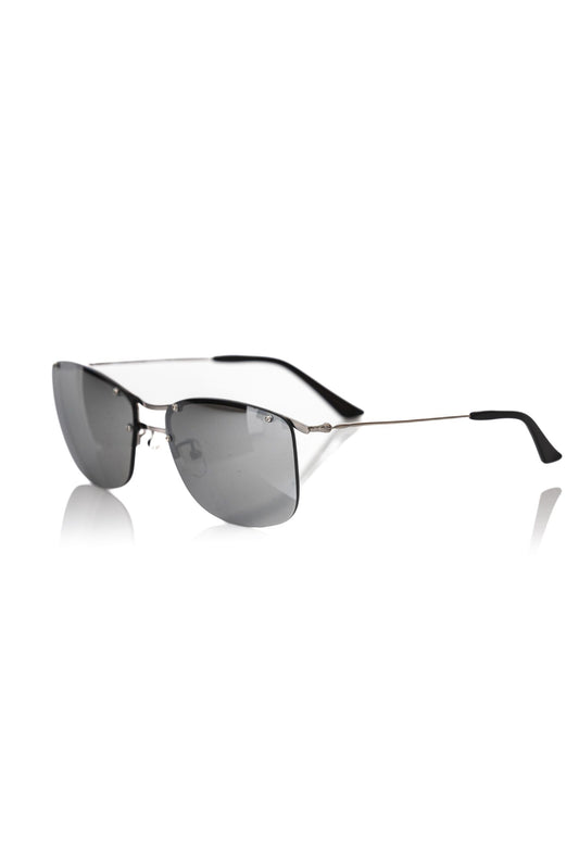 Frankie Morello Silber Metallic Herren Sonnenbrille