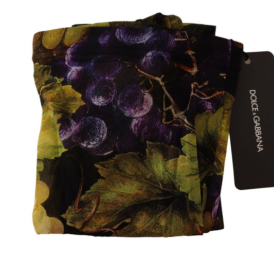 Dolce & Gabbana – Strumpfhose mit schwarzem Trauben-Print