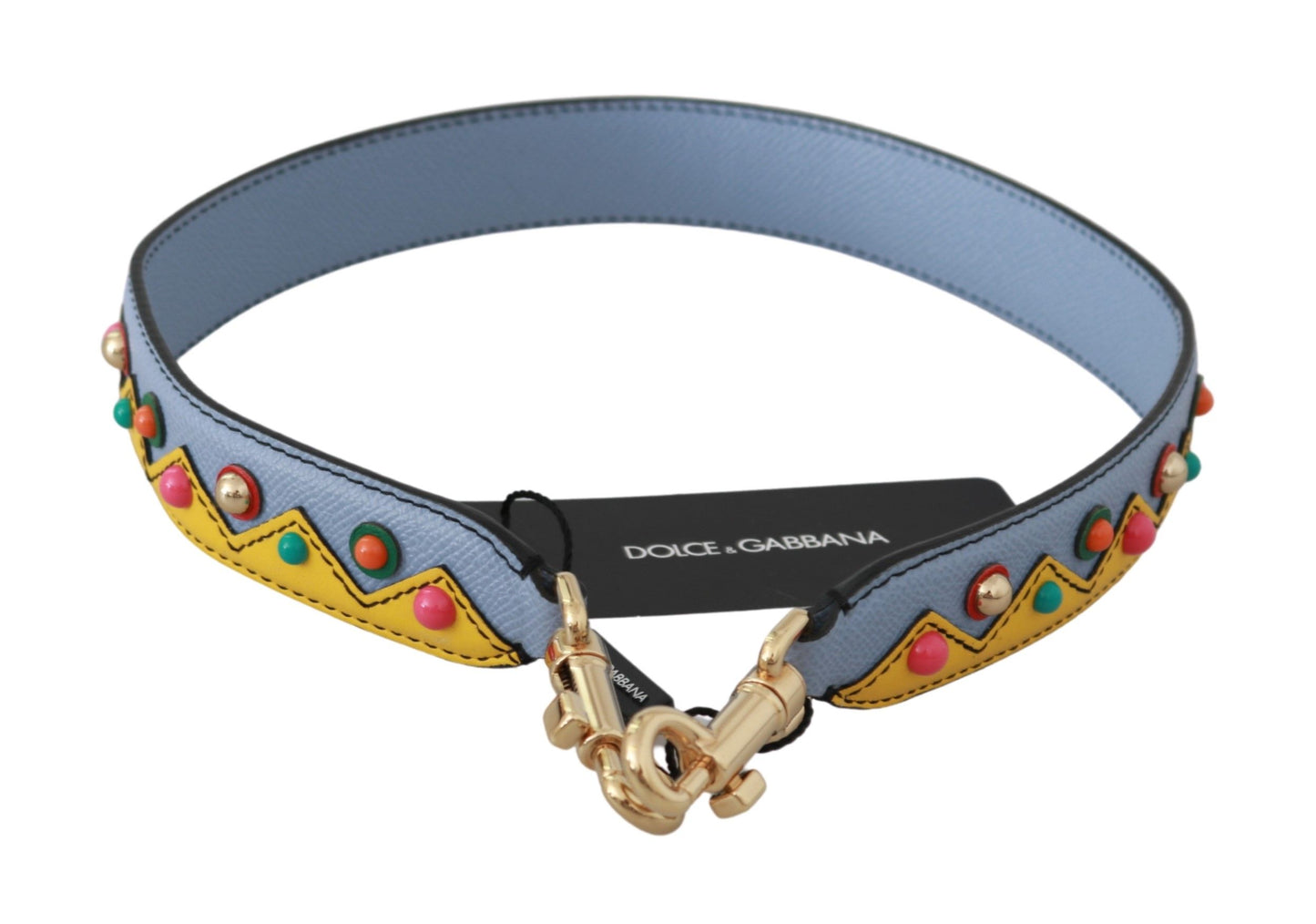 Dolce & Gabbana Blaues Handtaschenzubehör Schultergurt Leder