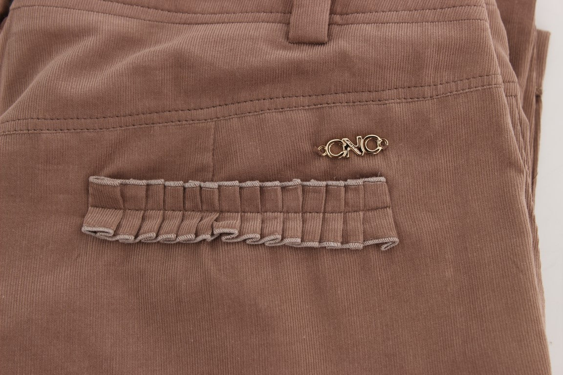 Costume National – Braune, verkürzte Cordhose