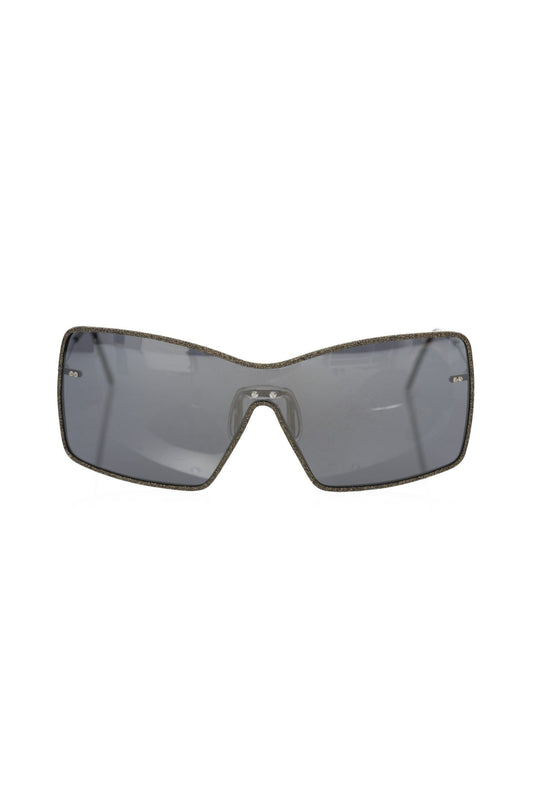 Frankie Morello Schwarze Metallic-Sonnenbrille für Damen