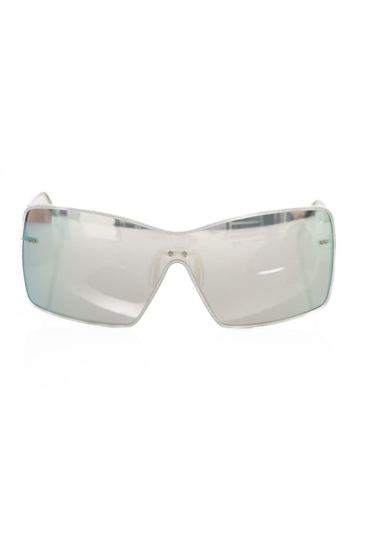 Frankie Morello Damen-Sonnenbrille in Silber-Metallic mit Schild