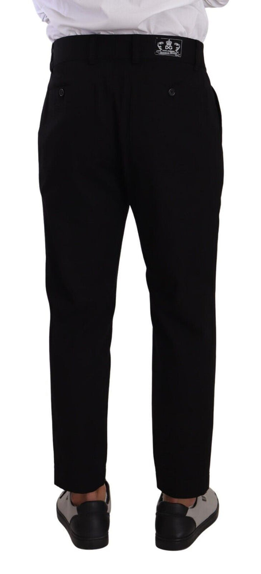 Dolce & Gabbana – Schwarze Chinohose aus Baumwollstretch