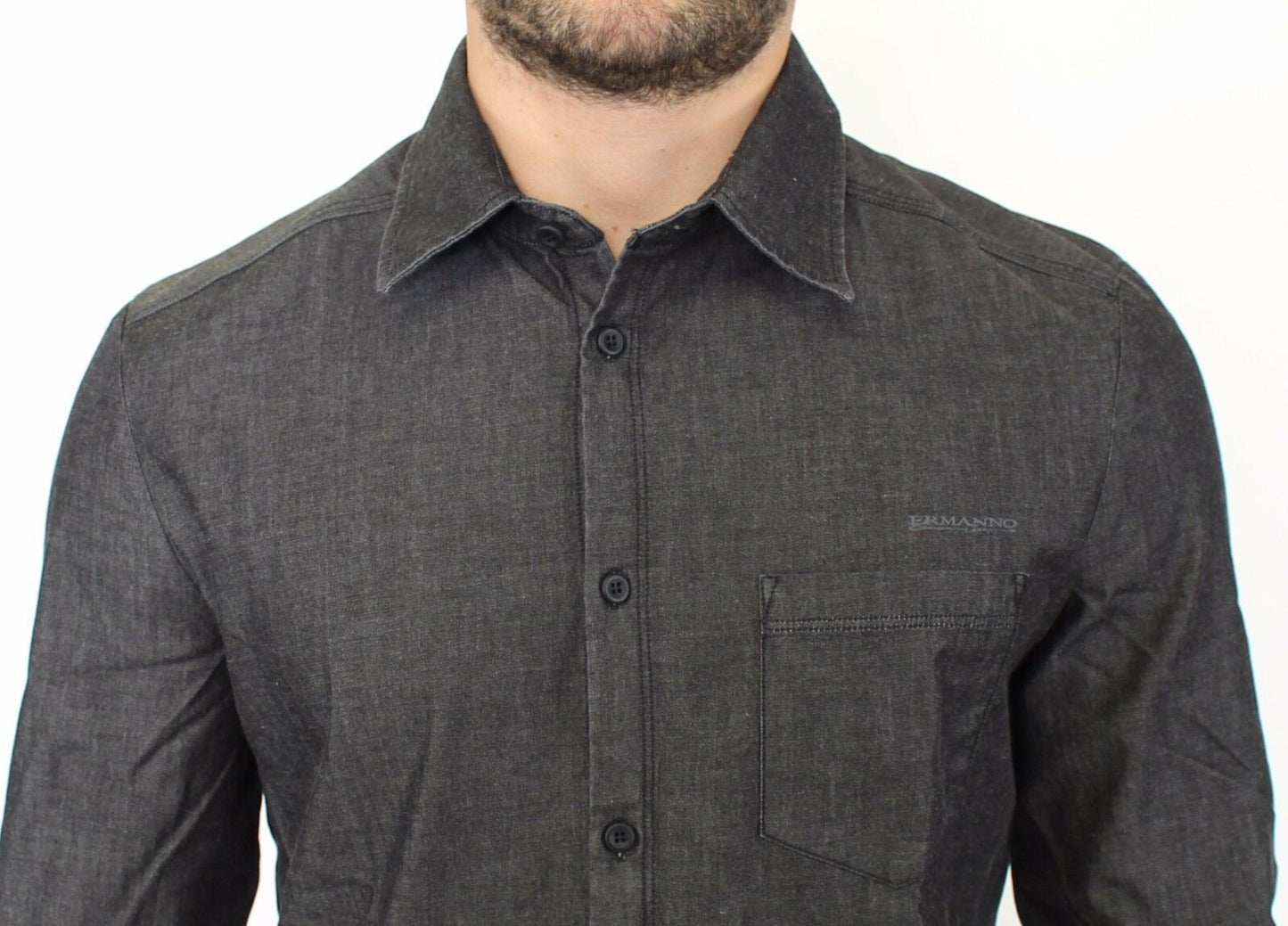 Ermanno Scervino Denim Jeans Baumwolle Casual Grau Stretch Shirt
