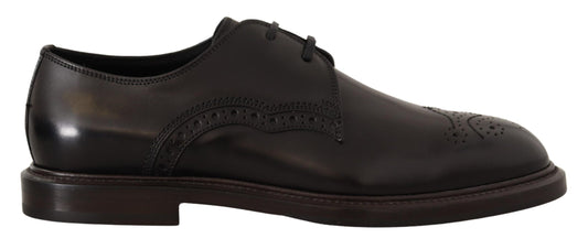 Dolce & Gabbana – Formelle Derby-Schuhe aus schwarzem Leder