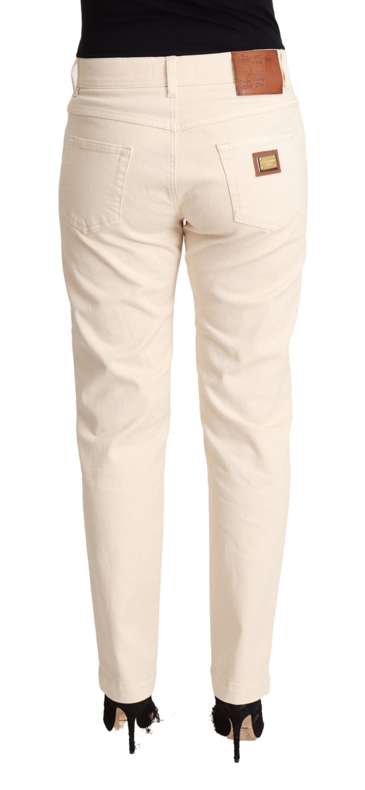 Dolce & Gabbana Weiße Skinny-Jeans aus Baumwolle für Damen