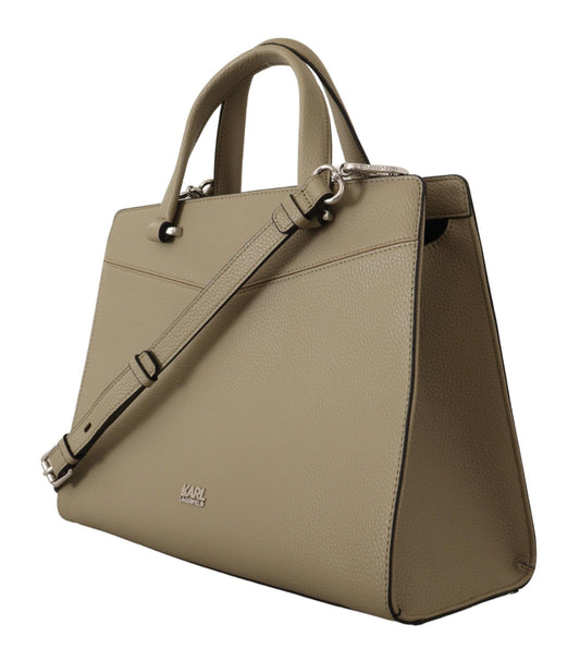 Karl Lagerfeld – Bezaubernde Tote aus salbeigrünem Leder