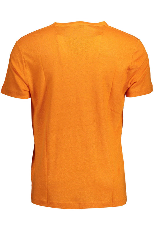 Gant Orange Leinen Herren T-Shirt