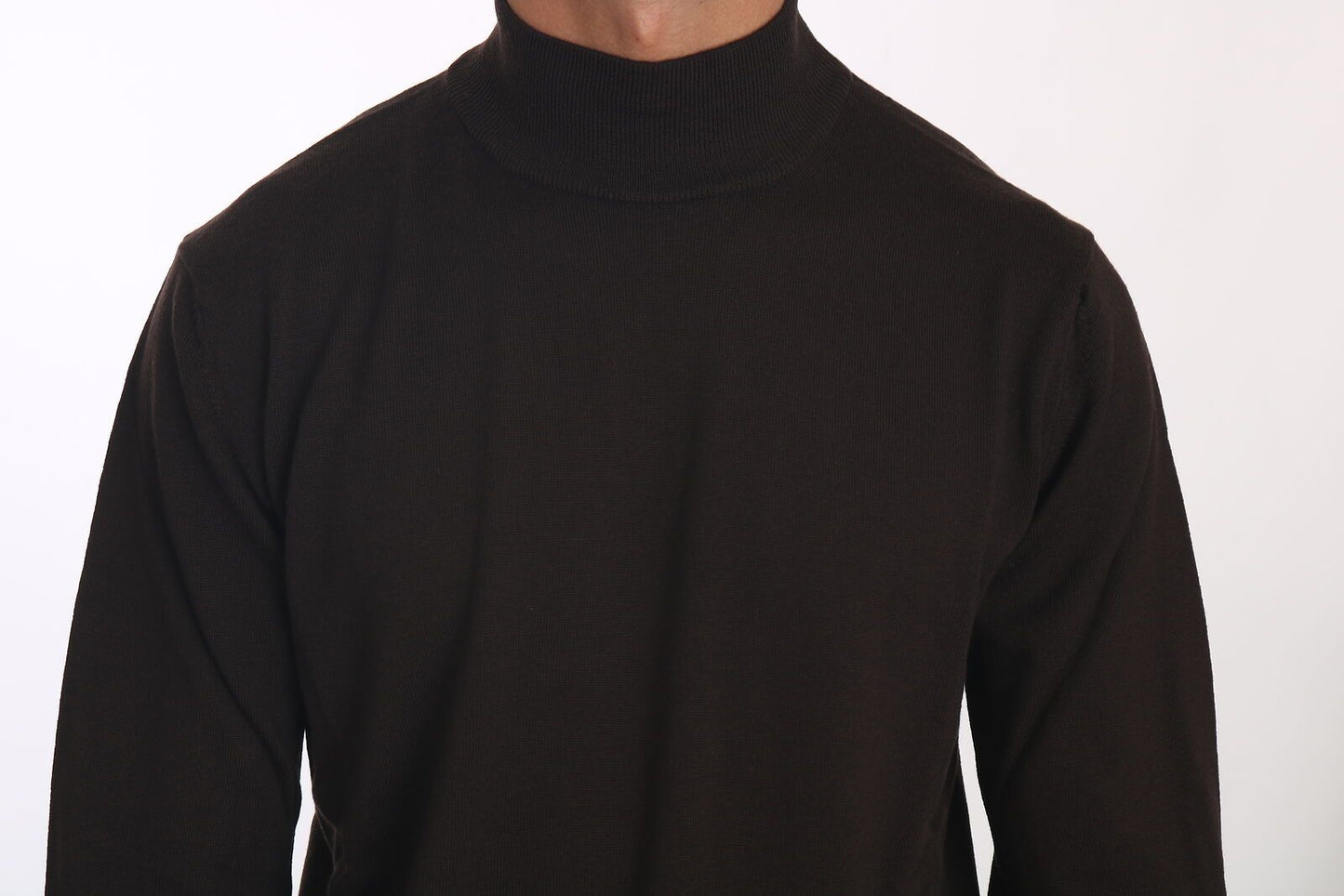 MILA SCHÖN Brauner Rollkragenpullover Wollpullover