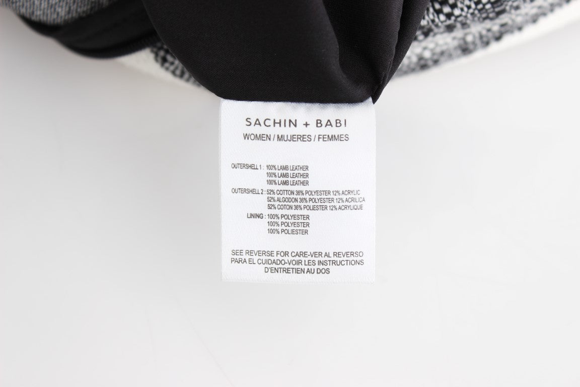 Sachin & Babi Grau-Schwarzer Liza-Leder-Bleistift