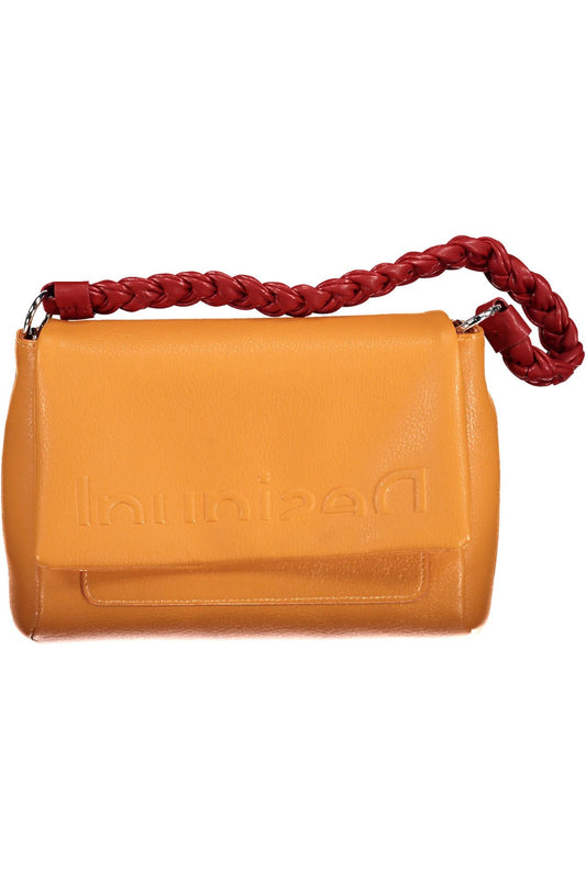 Desigual – Schicke orangefarbene Umhängetasche mit kontrastierenden Details