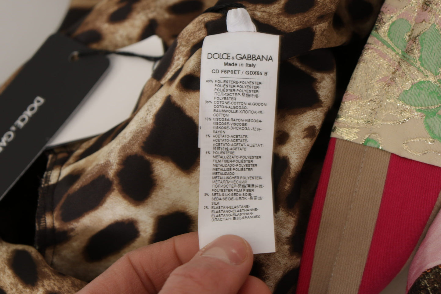 Dolce & Gabbana – Mehrfarbiges Minikleid aus Jaquard mit floralem Patchwork-Muster