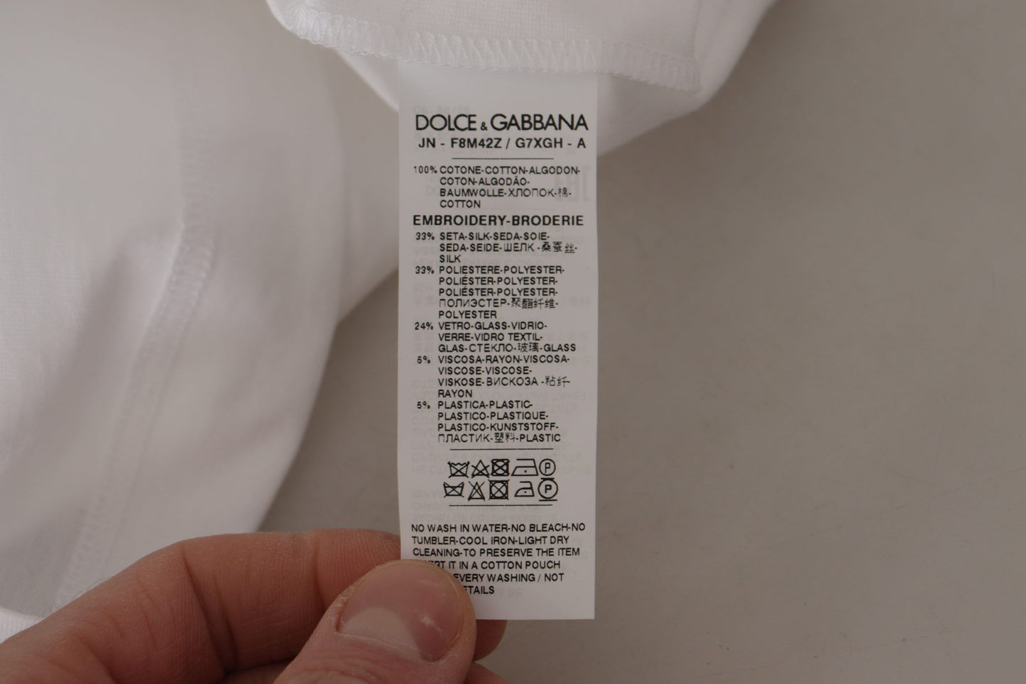 Dolce & Gabbana – Weißes T-Shirt mit DG-Krone und Blumenpailletten