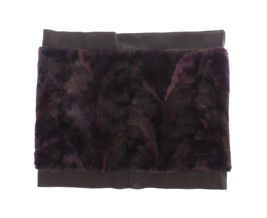 Dolce & Gabbana Lila Nerzpelzschal Foulard Halstuch