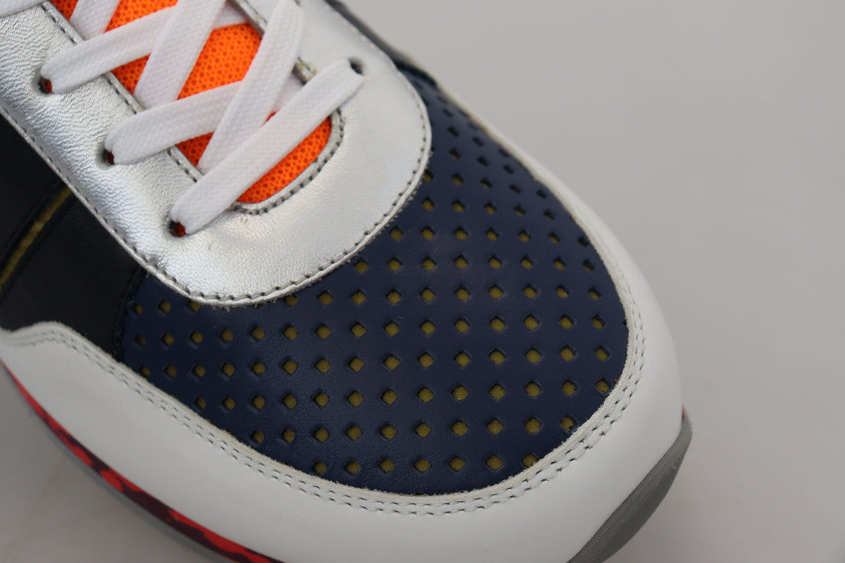 Dolce & Gabbana Mehrfarbige Sport-Sneakers aus Leder