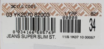 Acht Slim Fit Jeans aus Baumwollstretch in Grau