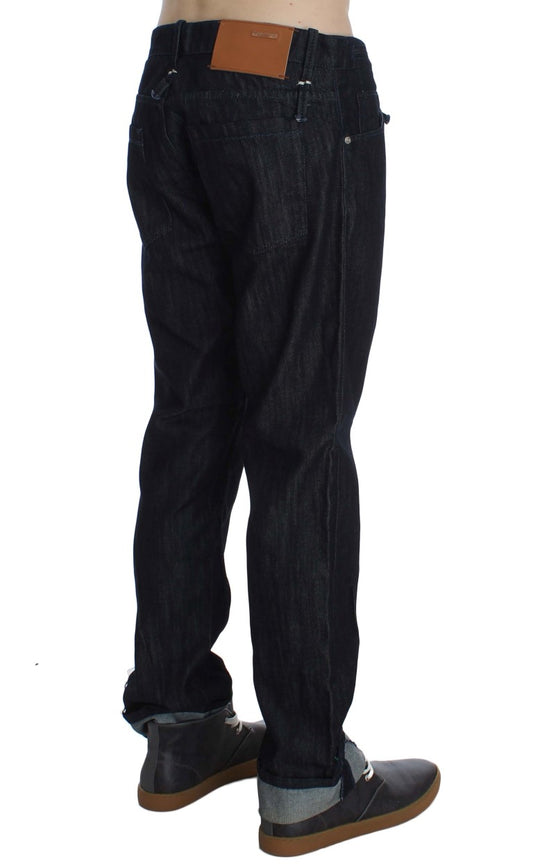 Acht Jeans in normaler Straight-Fit-Baumwolle, Blau