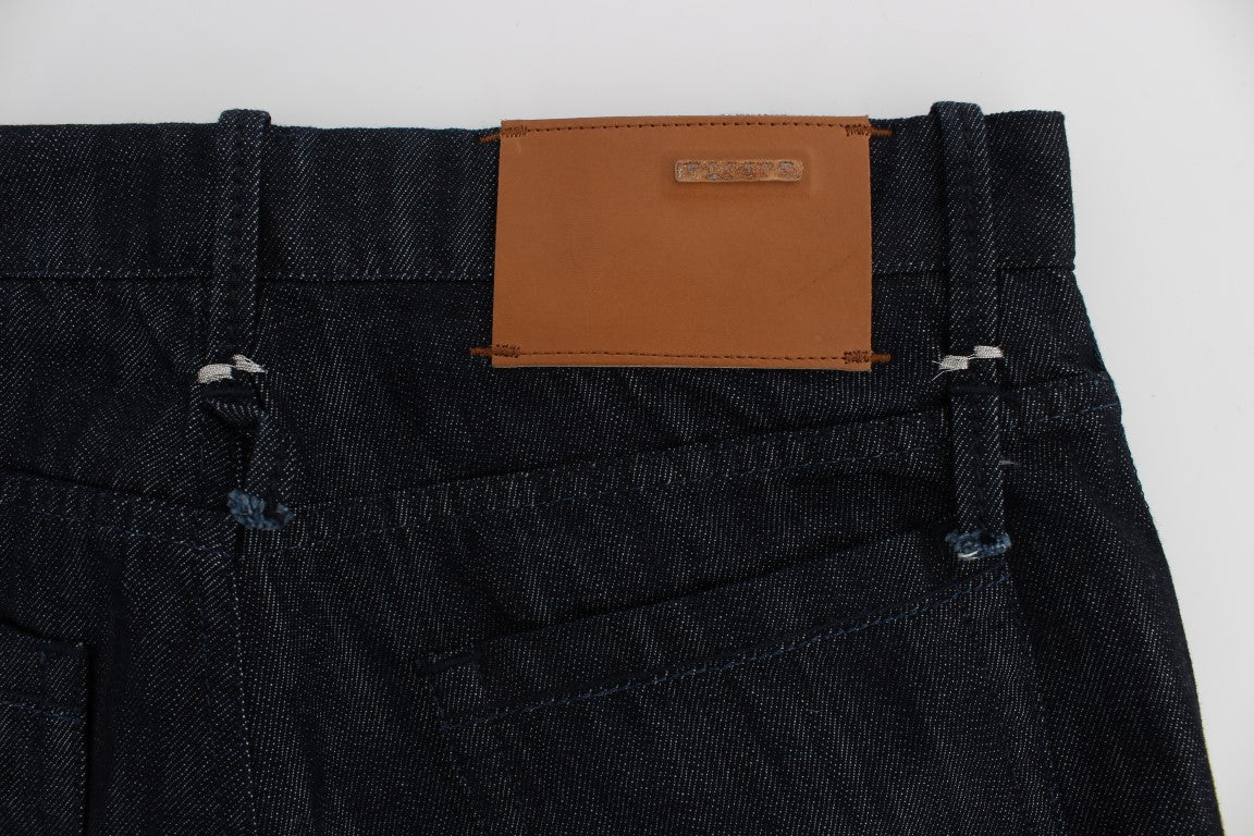 Acht Jeans in normaler Straight-Fit-Baumwolle, Blau