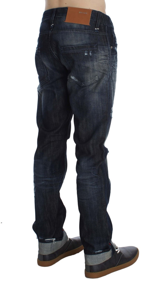 Acht Jeans in normaler Straight-Fit-Baumwolle, Blau
