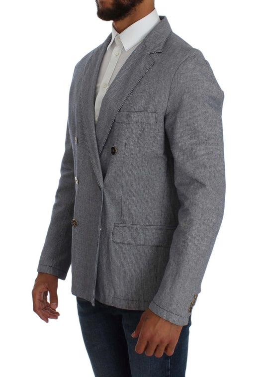 Master Coat – Blauer, zweireihiger Blazer in normaler Passform