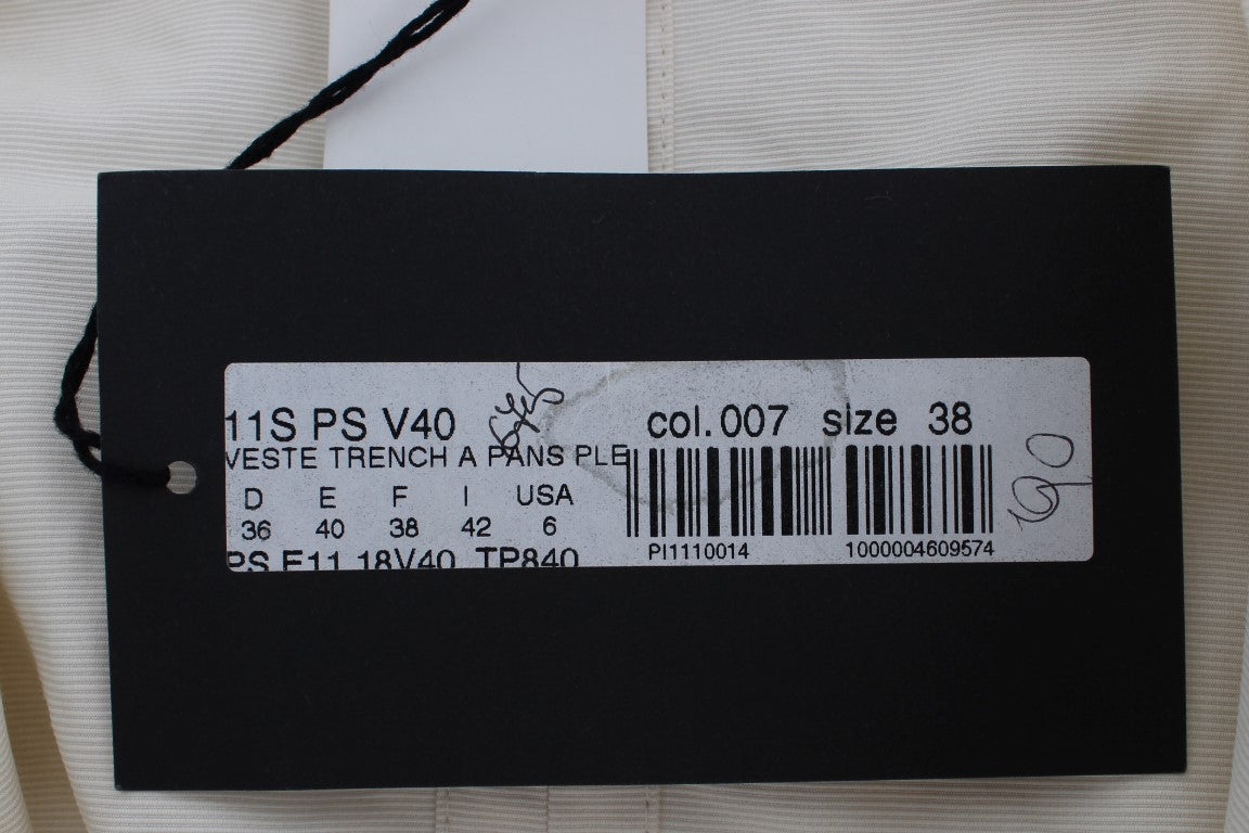 PLEIN SUD – Weiße Trenchcoat-Jacke