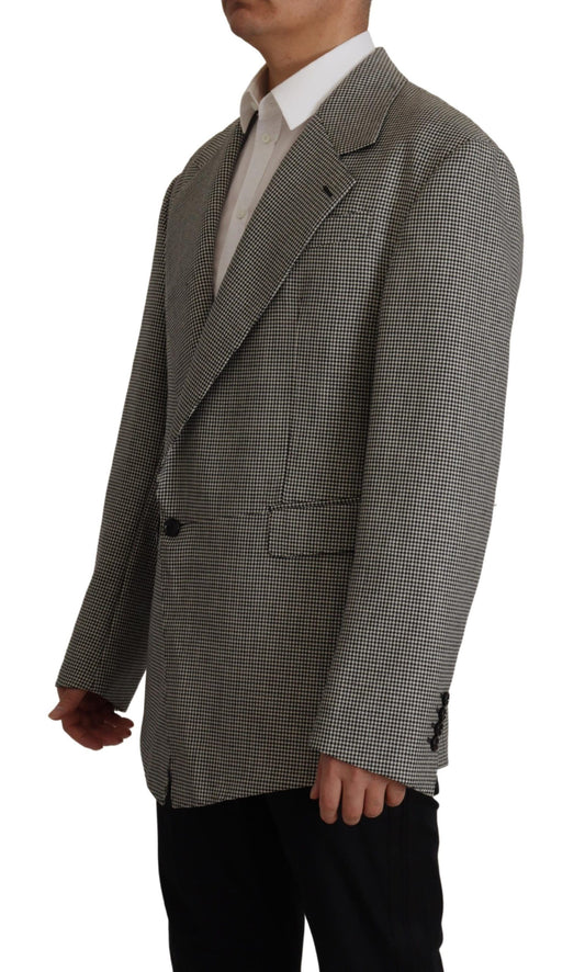 Dolce & Gabbana Grau karierter einreihiger Blazer