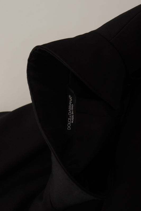 Dolce & Gabbana – Einreihiger Blazer aus schwarzer Wolle