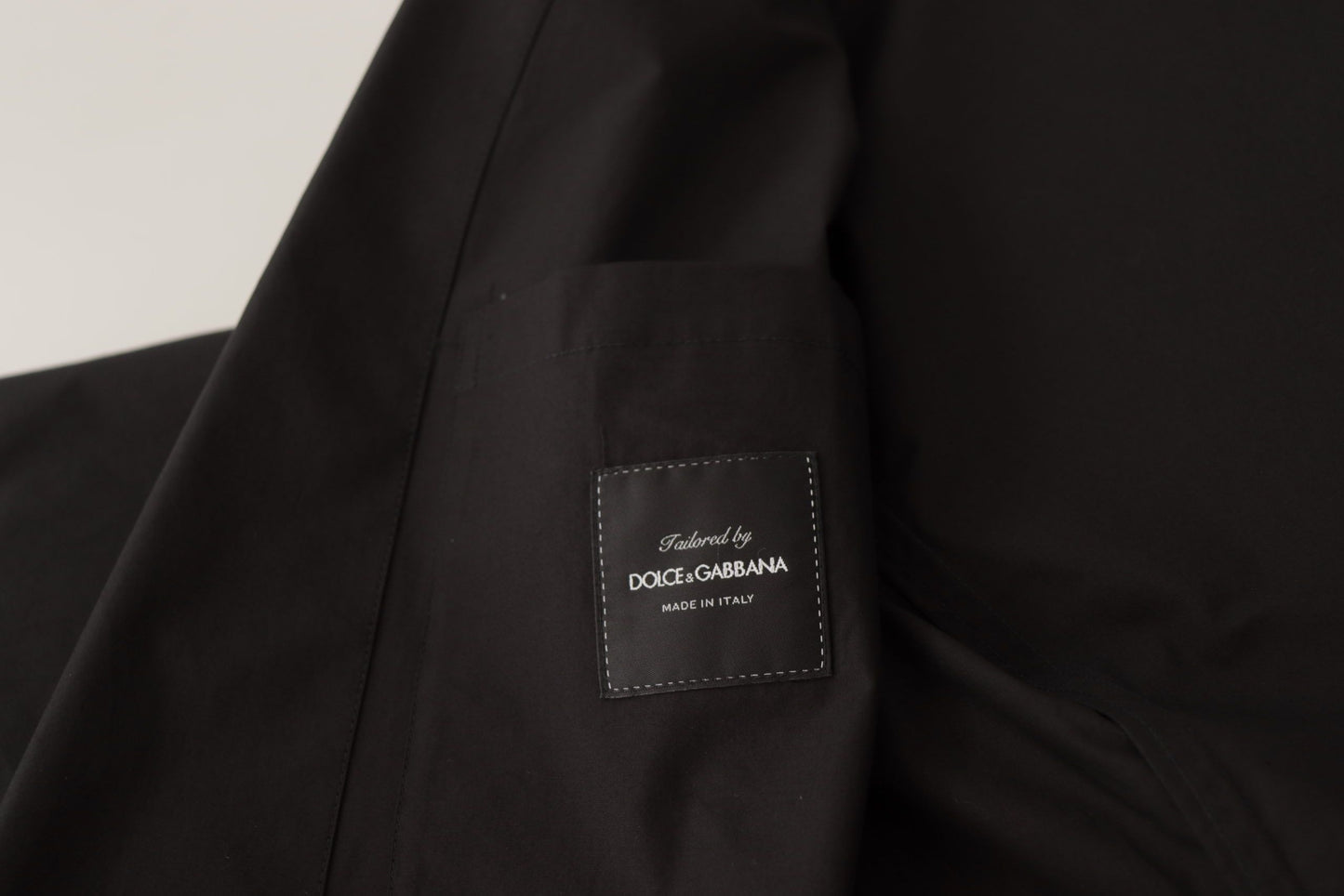 Dolce & Gabbana – Einreihiger Blazer aus schwarzer Baumwolle