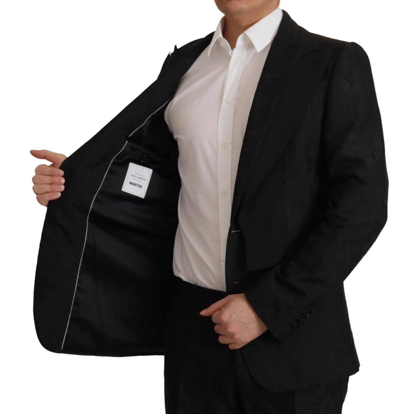 Dolce & Gabbana Schwarzer formeller 2-teiliger MARTINI-Anzug aus Polyester