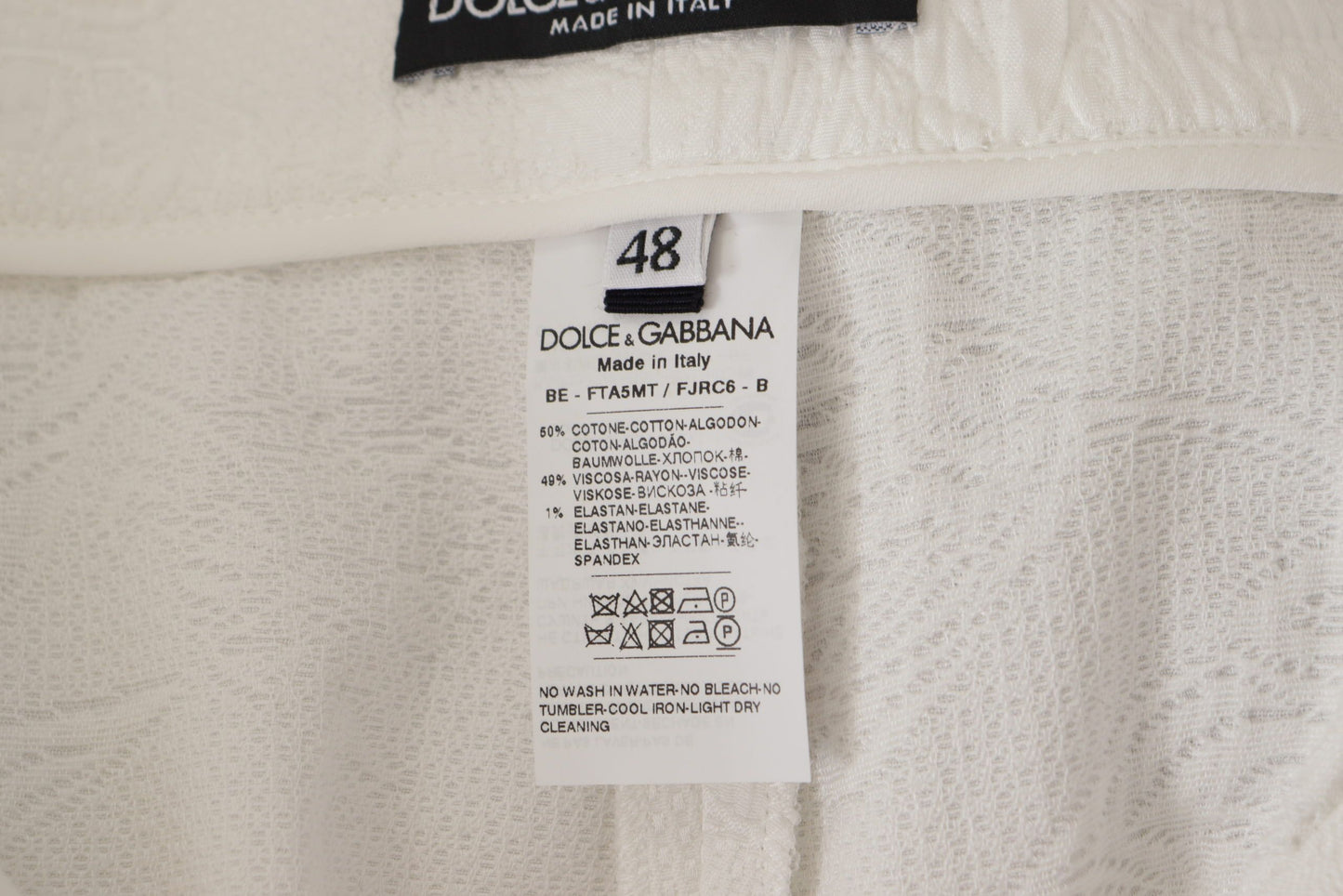 Dolce & Gabbana Weiße Culotte-Shorts aus Baumwolle mit hoher Taille